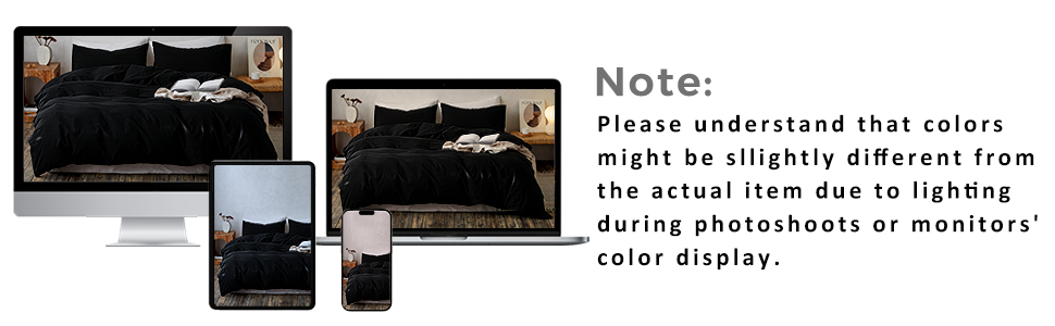 black duvet cover