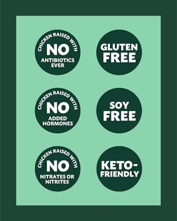Mighty Spark Chicken with No Antibiotics Made in the USA Gluten free Soy Free Keto Friendly Snacks