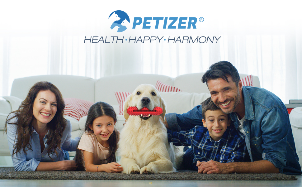 petizer Dog Squeaky Toys For Aggressive Chewers | Tough Toothbrush Puppy Chew Toy | Nearly Indestructible Rubber Toys for Pet Training, Teeth Cleaning, Playing and Chewing for Medium & Large Breeds 10 dog toy