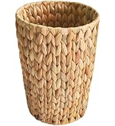 Coeusy Wicker Trash Can,Small Bathroom Trash Can,Wicker Bathroom Wastebasket,Handwoven Natural Wa...