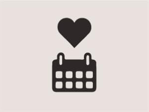 icon representing a start of a date tradition