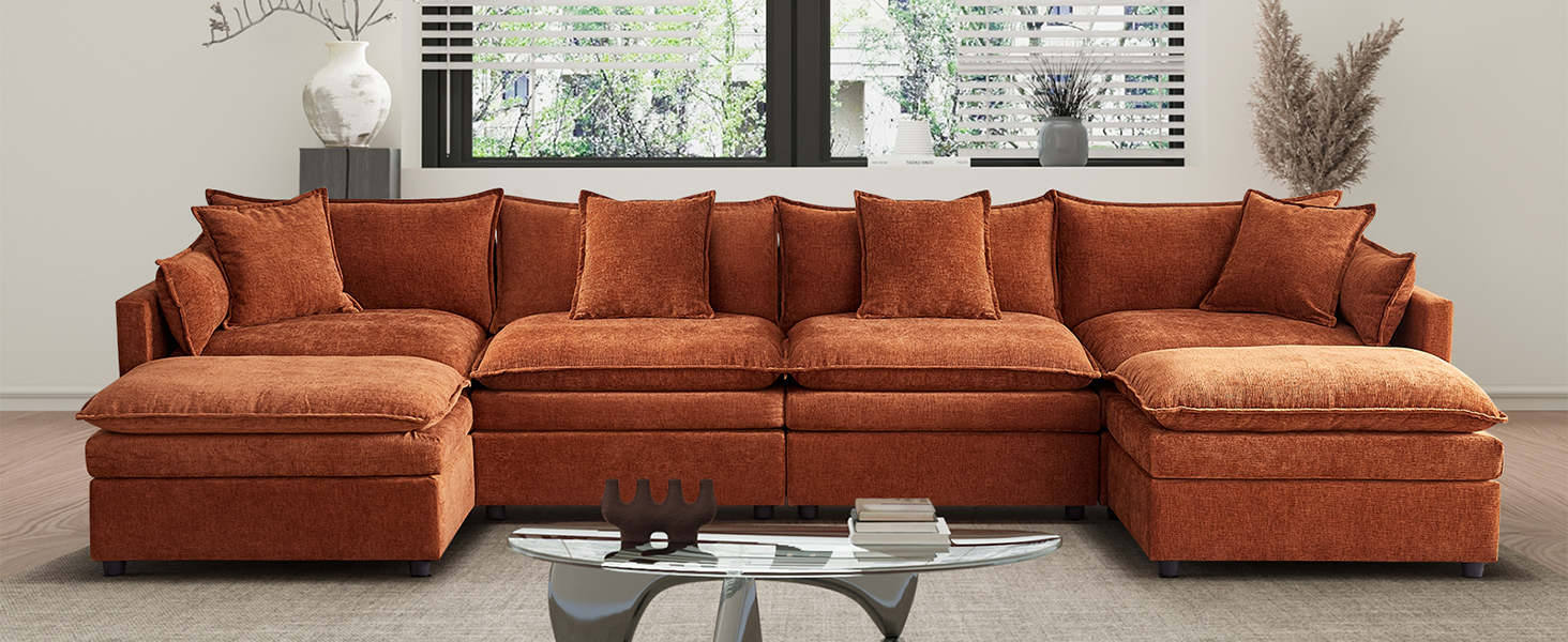DAMAIFROM 142.52“ Modular Sectional Sofa Couch, Comfy