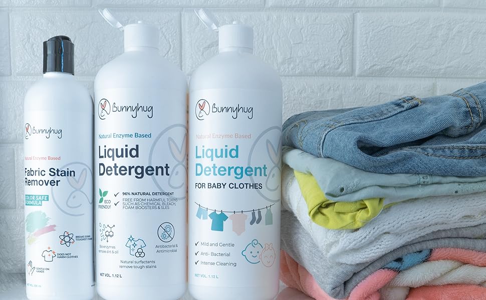 Bunnyhug Natural Bio Enzyme Based Laundry Stain Remover Liquid With