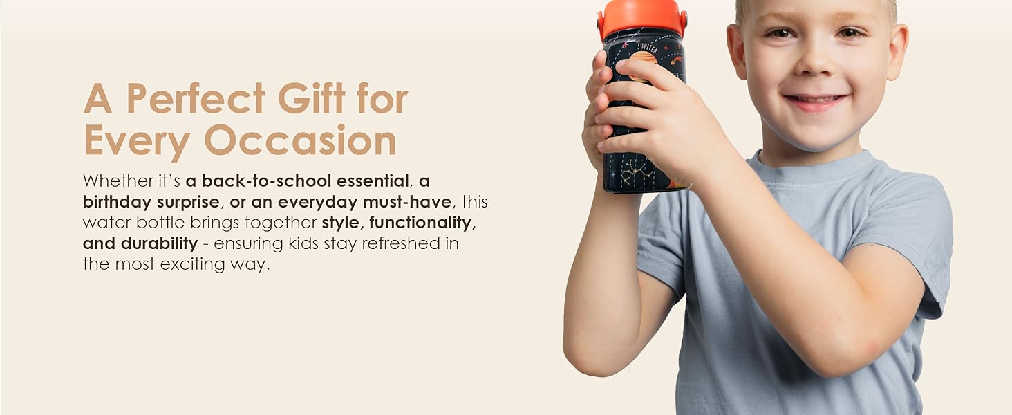 SANDJEST Kid Water Bottle 12oz