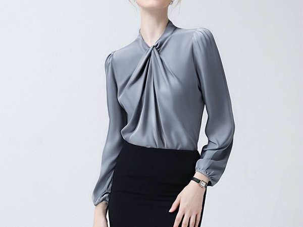 6(ROKU) ⭐︎MIX CHECK GATHER SLEEVE BLOUSE Sakkas Iriss Women's Floral Casual Long Sleeve Boho Summer