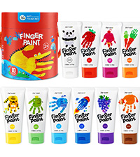 Amazon.com: Jar Melo Washable Finger Paints for Toddlers, 10