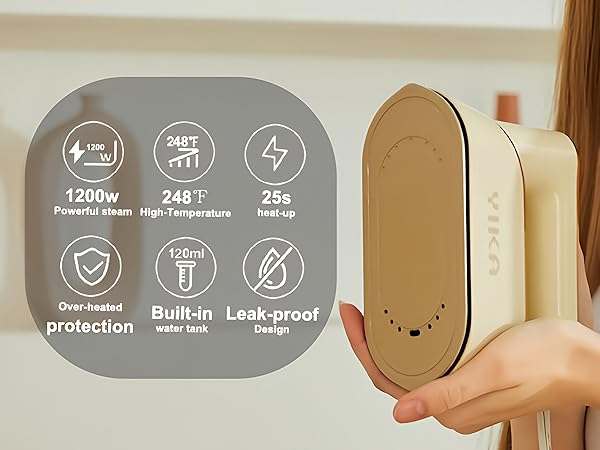 main features of steam iron