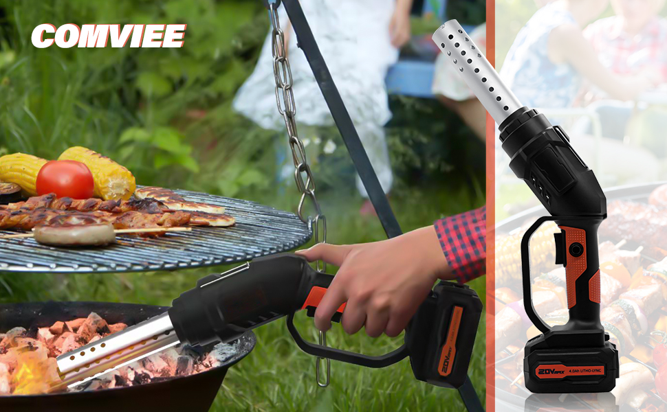 COMVIEE Cordless Electric Charcoal Fire Starter, Electric