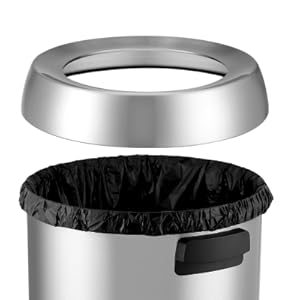 open top trash can kitchen outdoor