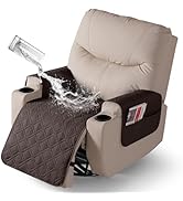 VANSOFY Recliner Chair Covers 100% Waterproof Seat Cover with Arm Reclining Cover Non-Slip Reclin...
