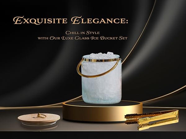 glass ice bucket jar