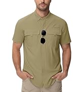 TACVASEN Mens Short Sleeve Sun Protection Shirt UPF 50+ Quick Dry Fishing Cooling UV Shirts Outdo...