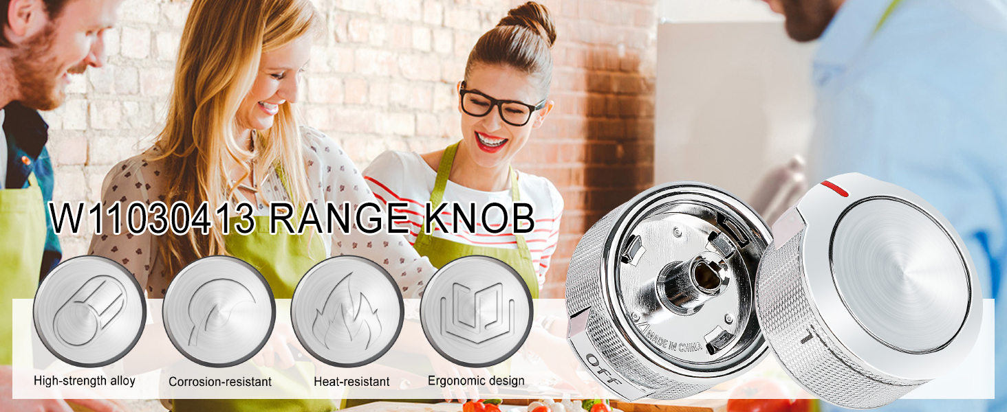 W11030413 Range Control Knob 5Pack Compatible with