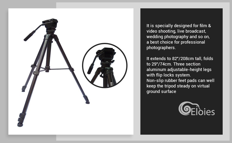 Buy Eloies Simpex VCT988RM Professional Heavy Duty Video Tripod