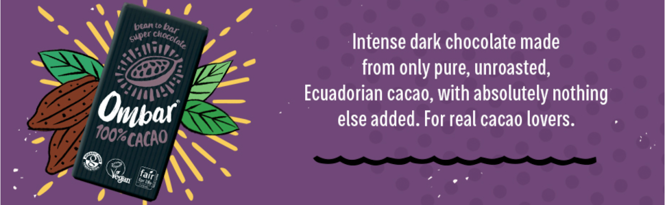 ombar 100% chocolate bar