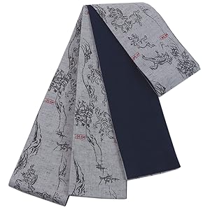 ⭐️源氏物語 Amazon | [源氏物語] 角帯 -46- 光源氏帯 綿100% 鳥獣戯画 A