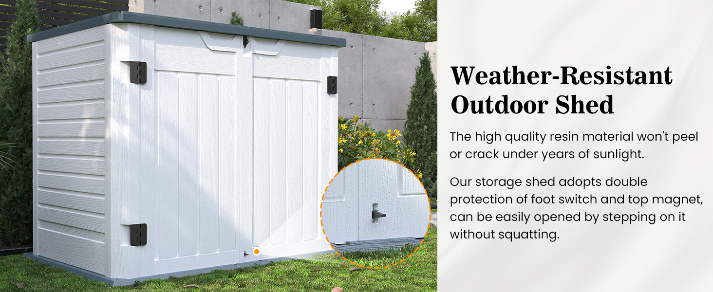 UDPATIO Outdoor Storage 35 Cu Ft, Resin Horizontal