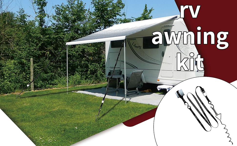 LynsaTac Heavy RV Awning Tie Down Kit Camper Accessories