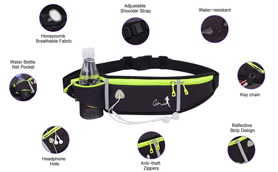 Lightweight Running Belt Adjustable Running Waist Pack with