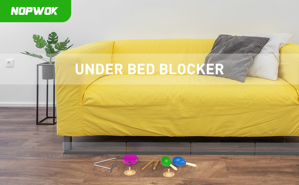 NOPWOK 5 Pack 1.6 * 1.6 * 16 Unter Couch Blocker, Gap Bumper unter Bett