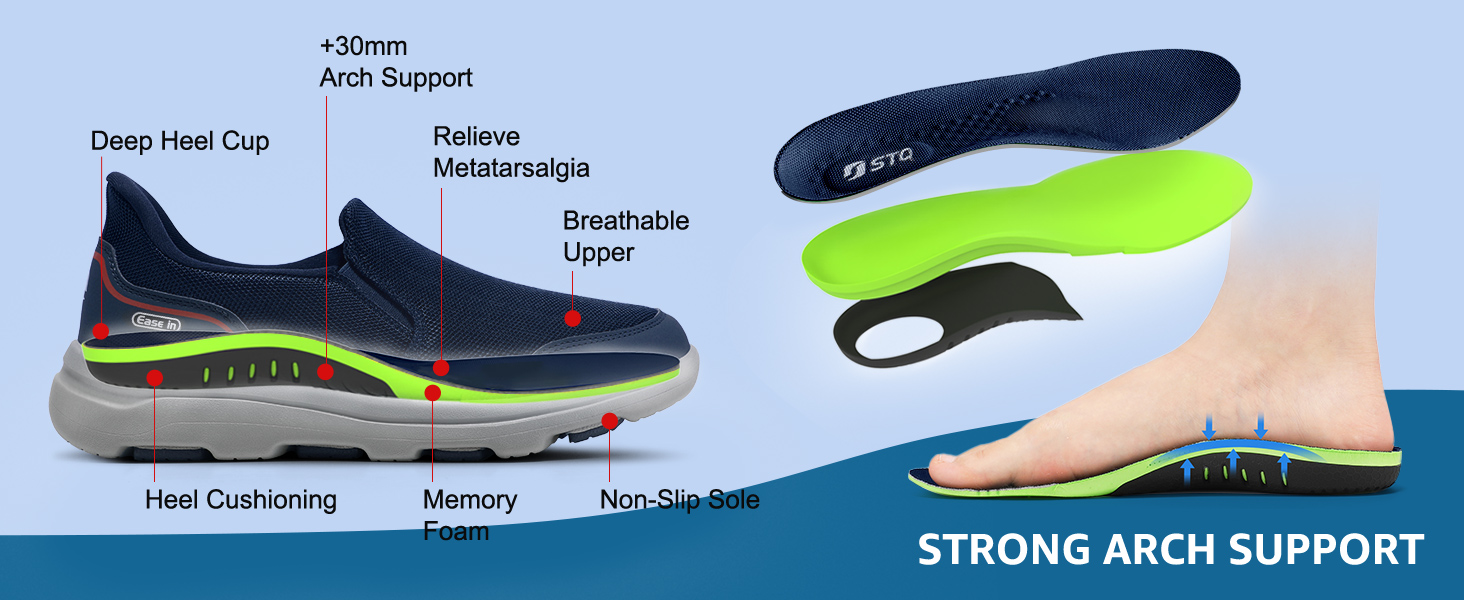 STQ Slip ins men shoes