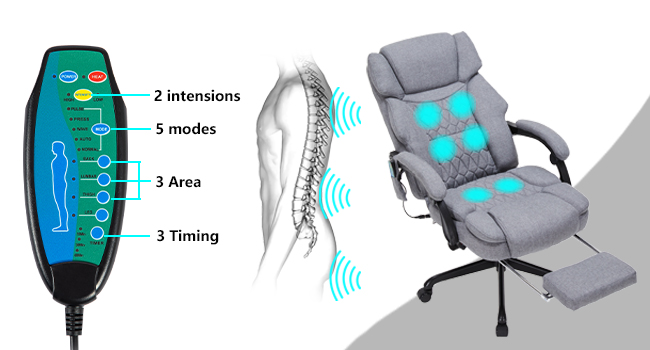 massage office chair with foot rest