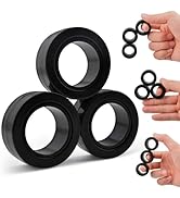 Cevioce Magnetic Ring Fidget Toy Set,3 PCS Fidget Rings Spinner Toys Adults & Kids,Finger Ring fo...