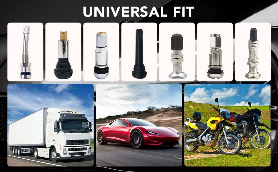 Tire Valve Stem Caps, 6 Pcs Universal Car Tyre Stem Air Caps Covers