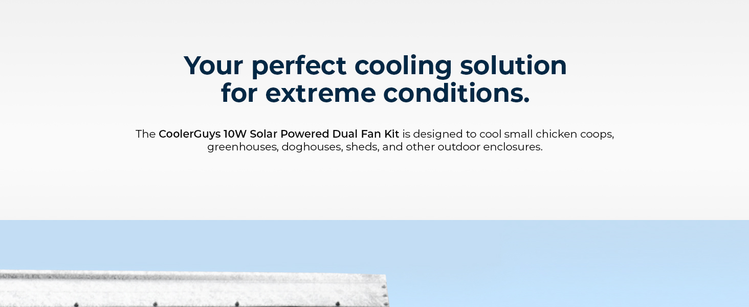 CoolerGuys 10W Solar Powered Dual Fan Kit for Small