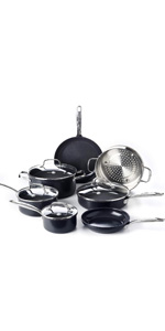 GREENPAN 鍋 フライパン 11点セット ガス火 プライムミッドナイト Amazon｜グリーンパン GREENPAN プライムミッドナイト 鍋