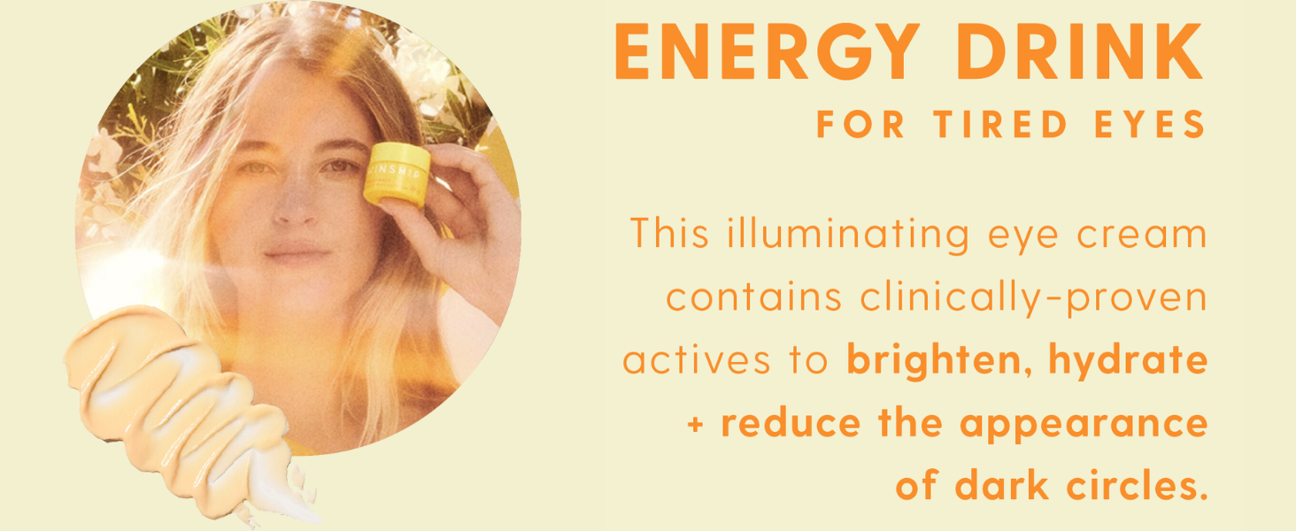 brighten and hydrate tired eyes helps reduce the appearance of dark circles clinically proven active