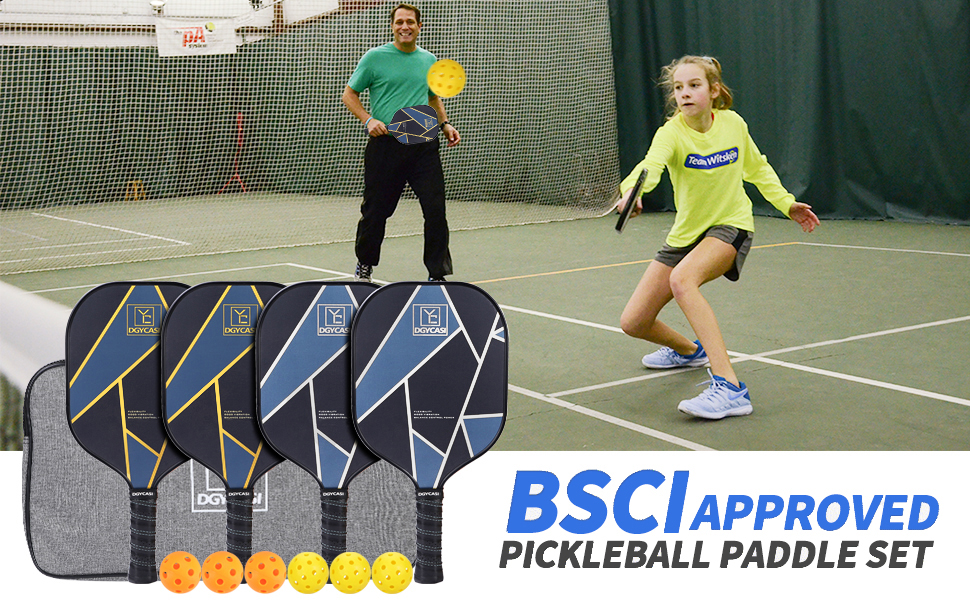YC DGYCASI Pickleball Paddles Set of 6, Graphite Carbon