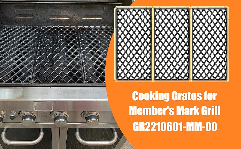Hisencn Cooking Grates for Member's Mark Grill GR2210601
