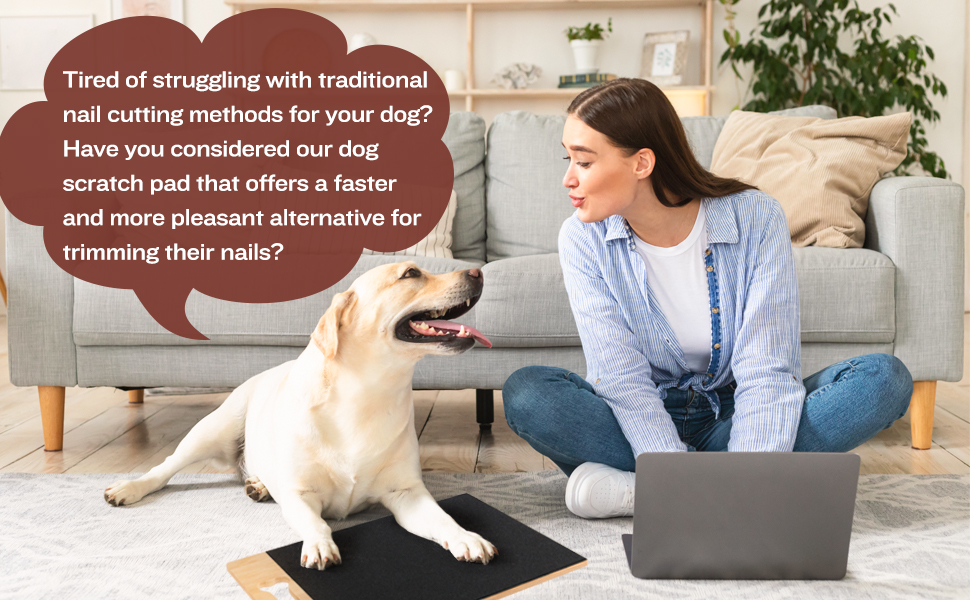 FANGELICO Dog Scratch Pad for Nails with Treats Double