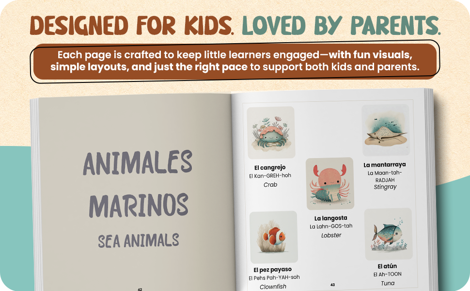 Word Book in English and Spanish, English and Spanish book, Spanish vocab for children