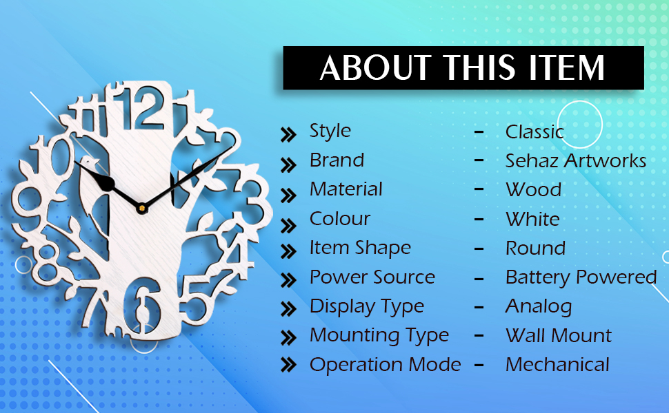 Buy Sehaz Artworks Wall Clock for Living Room Wall Clocks for Bedroom