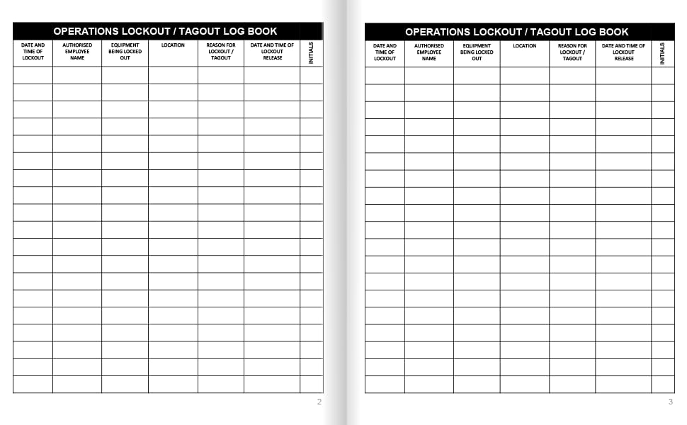 Lockout / Tagout Log Book: Logbooks, Lockout / Tagout: Amazon.com: Books
