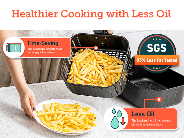 COSORI AIR FRYER CP168 HEALTHIER COOKING WITH LESS OIL