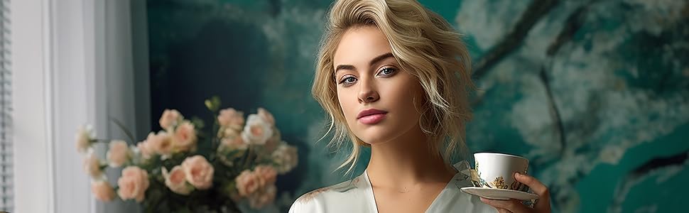 distinct lady drinking kilu two mints herbal tea spearmint peppermint me time