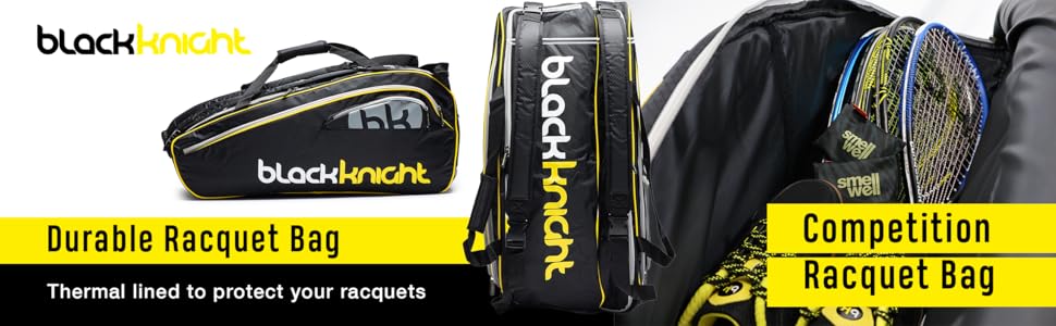 Black Knight Competition Bag - Durable Racquet Bag with Shoe