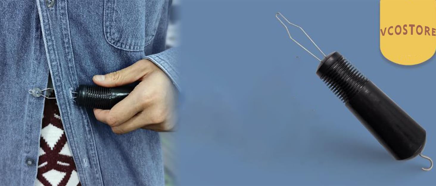 VCOSTORE Button Hook and Zipper Pull Helper, Button Dressing Assist