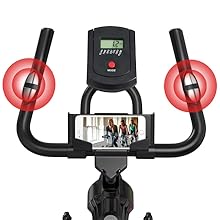 GOPLUS Cyclette Da Esercizio, Resistenza All'Attrito, Portata Di 120 Kg, Sella E Manubrio Regolabili, Manubrio Con Cardiofrequenzimetro, Monitor Digitale, Volano 6 KG, Ideale Per Casa/Ufficio (Bianco) 13 width=220