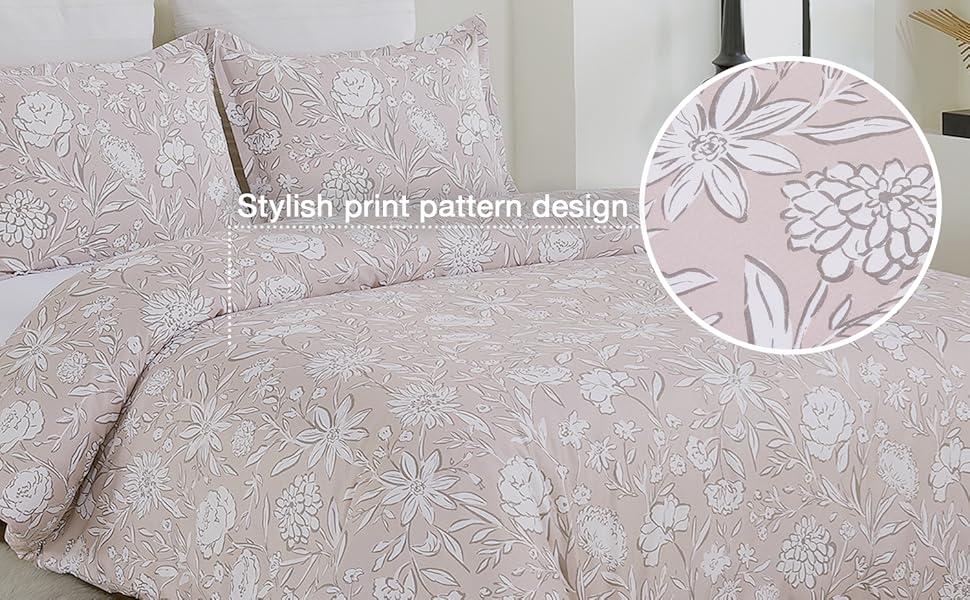 Vaulia Soft Microfiber Duvet Cover Set with 2 Pillow Shams