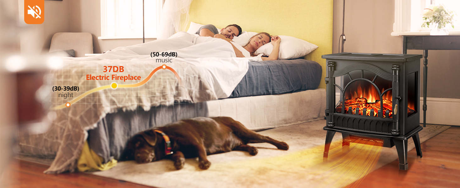 low noisy fireplace stove