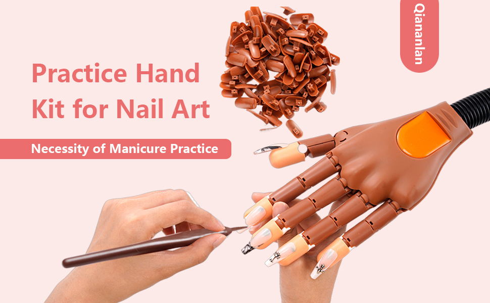 QIANANLAN Practice Hand for Acrylic Technician Nails
