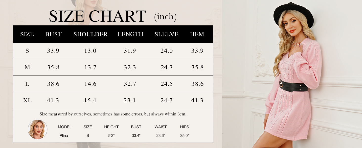 long sleeve mini sweater dress for women