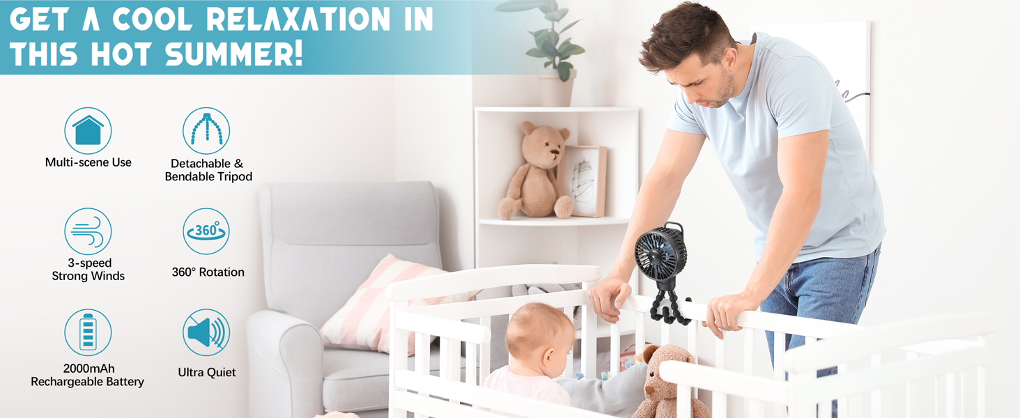 portable fan for stroller