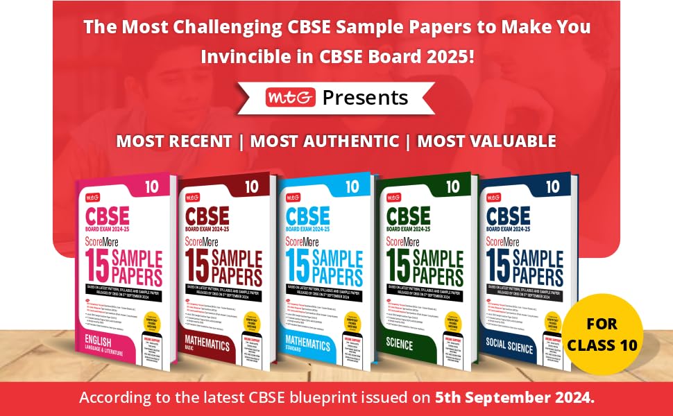 MTG CBSE Class 10 ScoreMore 15 Sample Papers Science, Mathematics