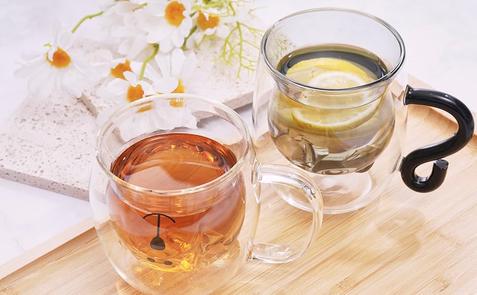 Varieties Style Glass Bear Mugs