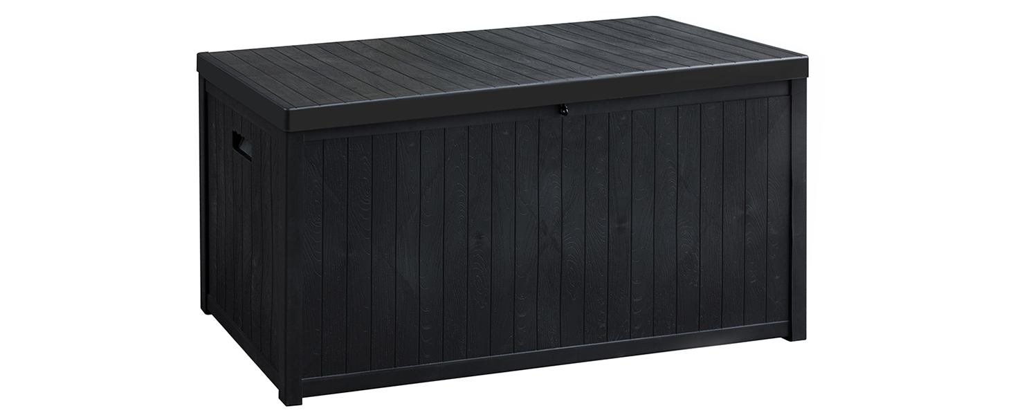 120 Gallon Outdoor Storage Box waterproof, Large Deck Box
